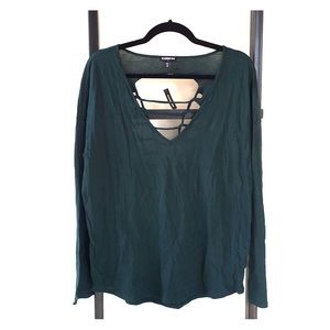 NEW! Tags Attached Dark Green Express brand blouse
